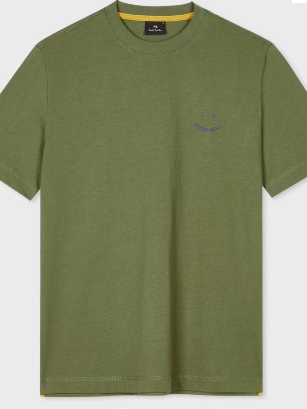 Paul Smith Green 'Happy' Piece Dyed T-Shirt
